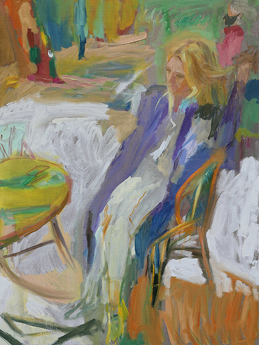 장지영, Femme assise, 앉아있는 여인, 2022, 캔버스에 유채, 80x60.5㎝