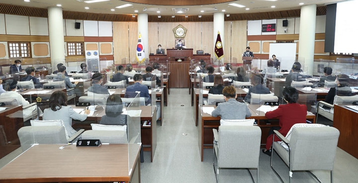 제267회 정례회 본회의장 전경.